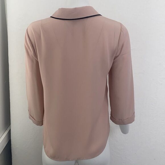 Philosophy Button Down Mid Sleeve Blouse - Picture 5 of 7